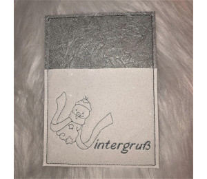 Stickdatei - Schneemann Alphabet Buchstabe U